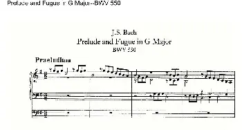 Prelude and Fugue in G Major--BWV 550(管风琴谱)