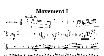 Movement(萨克斯四重奏与打击乐)(第一木琴分谱)