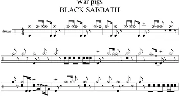 Black Sabbath - War pigs(爵士鼓谱)