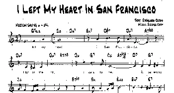 I LEFT HEART IN SAN FRANCISCO(降B爵士乐谱)