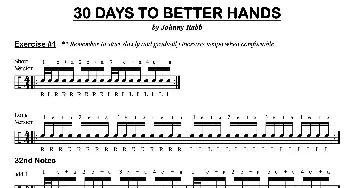 30 DAYS TO BETTER HANDS(30天鼓手左右手练习鼓谱)