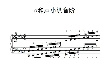 第五级 18.c和声小调音阶(中央音乐学院 钢琴(业余)考级教程 4-6级）