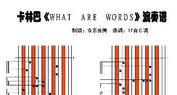 what are words(拇指琴卡林巴琴演奏谱) Rodney Jerkins