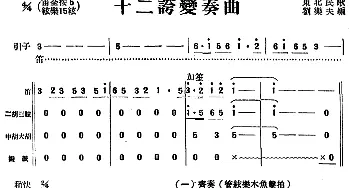 十二夸变奏曲(民乐合奏总谱)  东北民歌 刘乐夫编曲