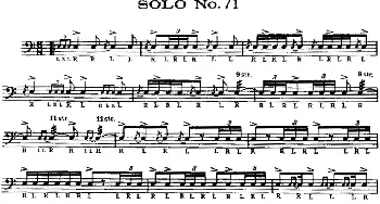 美国军鼓 SOLO No.71-75(爵士鼓谱)
