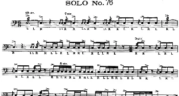 美国军鼓 SOLO No.76-80(爵士鼓谱)