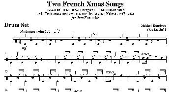Two French Xmas Songs(爵士鼓分谱)