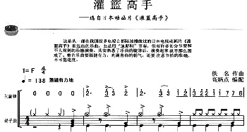 灌篮高手(架子鼓·主旋律·鼓谱)佚名作曲 高炳点