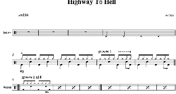 AcDc - Highway to hell(爵士鼓谱)