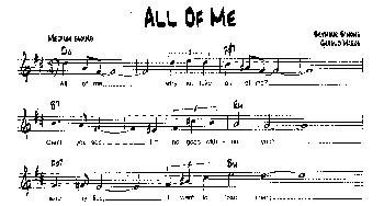 ALL OF ME(降B爵士乐谱)