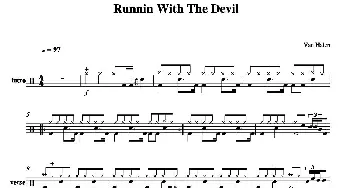 Running With The Devil(鼓谱)