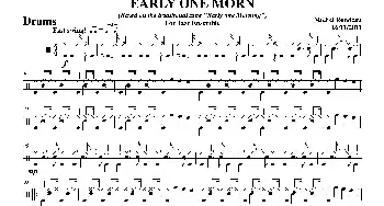 EARLY ONE MORN(爵士鼓分谱)