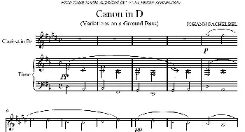 Canon in D(卡农 单簧管+钢琴伴奏)