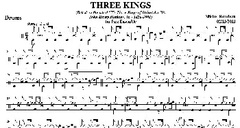 THREE KINGS(爵士鼓分谱)