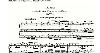  Prelude and Fugue in C Major--BWV 545 (管风琴谱)