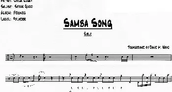 samba song(爵士鼓谱)