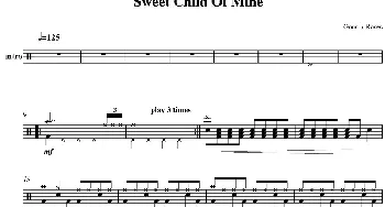 Guns n' Roses - Sweet child of mine(爵士鼓谱)