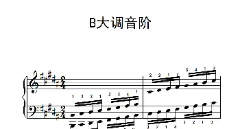 第六级 11.B大调音阶(中央音乐学院 钢琴(业余)考级教程 4-6级）