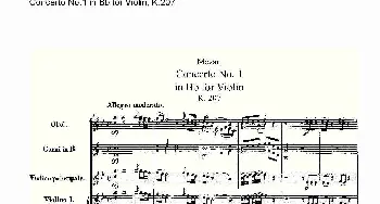 Concerto No.1 in Bb for Violin, K.207(Bb调小提琴第一协奏曲)