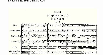 Symphony No.10 in G Major, K.74(G大调第十交响曲K.74)