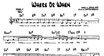 WHERE OR WHEN(降B爵士乐谱)