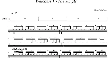 Guns n' Roses - Welcome to the jungle(爵士鼓谱)