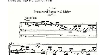 Prelude and Fugue in G Major--BWV 541 (管风琴谱)