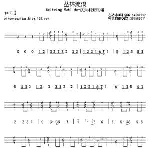丛林流浪_歌曲简谱
