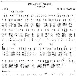 你是我的心是我的肝_歌曲简谱_词曲:刘闯 孙卫东