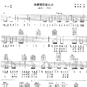 没有我你怎么办 吉他谱 何润东 徐世珍 黎沸挥