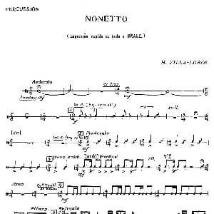 Nonetto 打击乐器组分谱