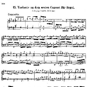 Concerto for Organ in G Major BWV 592 钢琴谱 约翰.塞巴斯蒂安.巴赫