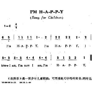 I’M H A P P Y_外国歌谱