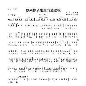原来你从来没有爱过我_歌曲简谱_词曲:钟不悔 钟不悔