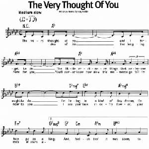蓝调音乐:The Very Thought Of You_外国歌谱