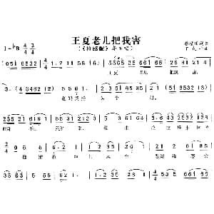 黄梅戏谱 | 王夏老儿把我害 拉郎配 李玉唱段 丁式平