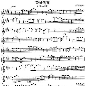 萨克斯谱 | 美妙的夜