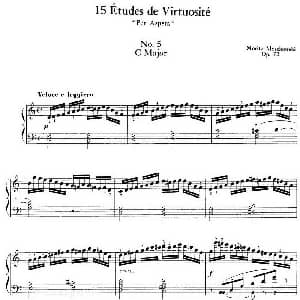 15 Etudes de Virtuosité Op.72 No.5 钢琴谱 莫什科夫斯基