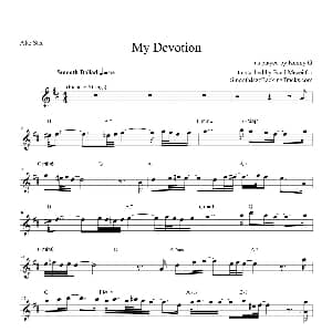 萨克斯谱 | My Devotion 中音萨克斯