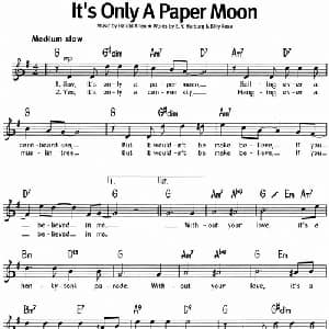 蓝调音乐:It's Only A Paper Moon_外国歌谱