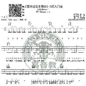刘明湘 漂洋过海来看你 吉他谱C调入门版 猴哥吉他教学 高音教编配_歌谱投稿