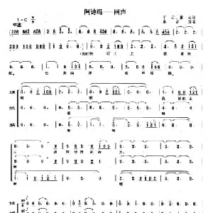 阿诗玛—回声_合唱歌谱