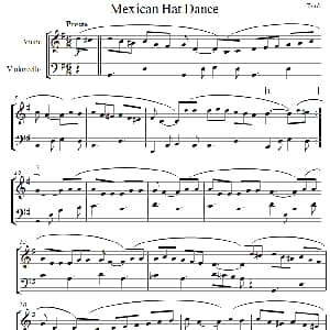 小提琴谱 | Mexican Hat Dance 墨西哥草帽舞 大小提琴二重奏