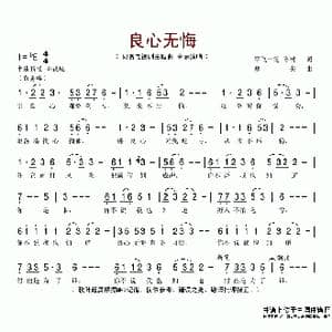 良心无悔_歌谱投稿