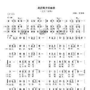 我在鹤乡等你来_民歌简谱_词曲:王海峰 王海凤