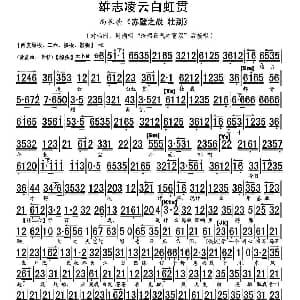 京剧谱 | 雄志凌云白虹贯 赤壁之战 壮别 选段 琴谱 尚长荣