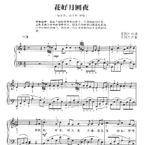 花好月圆夜 钢琴谱 任贤齐 任贤齐