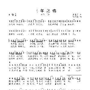 三年之痛_歌曲简谱_词曲:王生宁 张志同