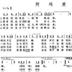 阿玛莱_民歌简谱