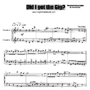 萨克斯谱 | Did I get the Gig 二重奏